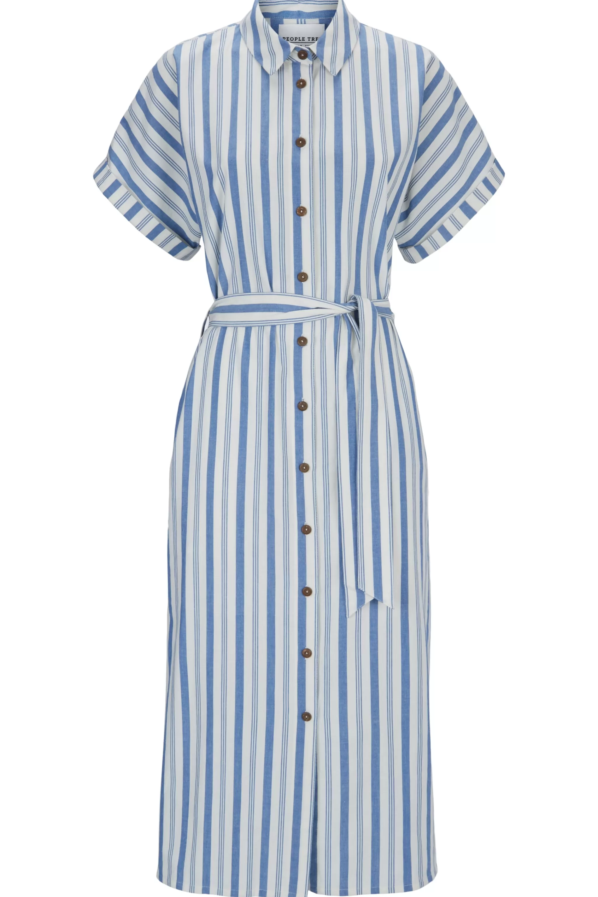 People Tree Dresses^Bessie Striped Dress In Blue Stripe