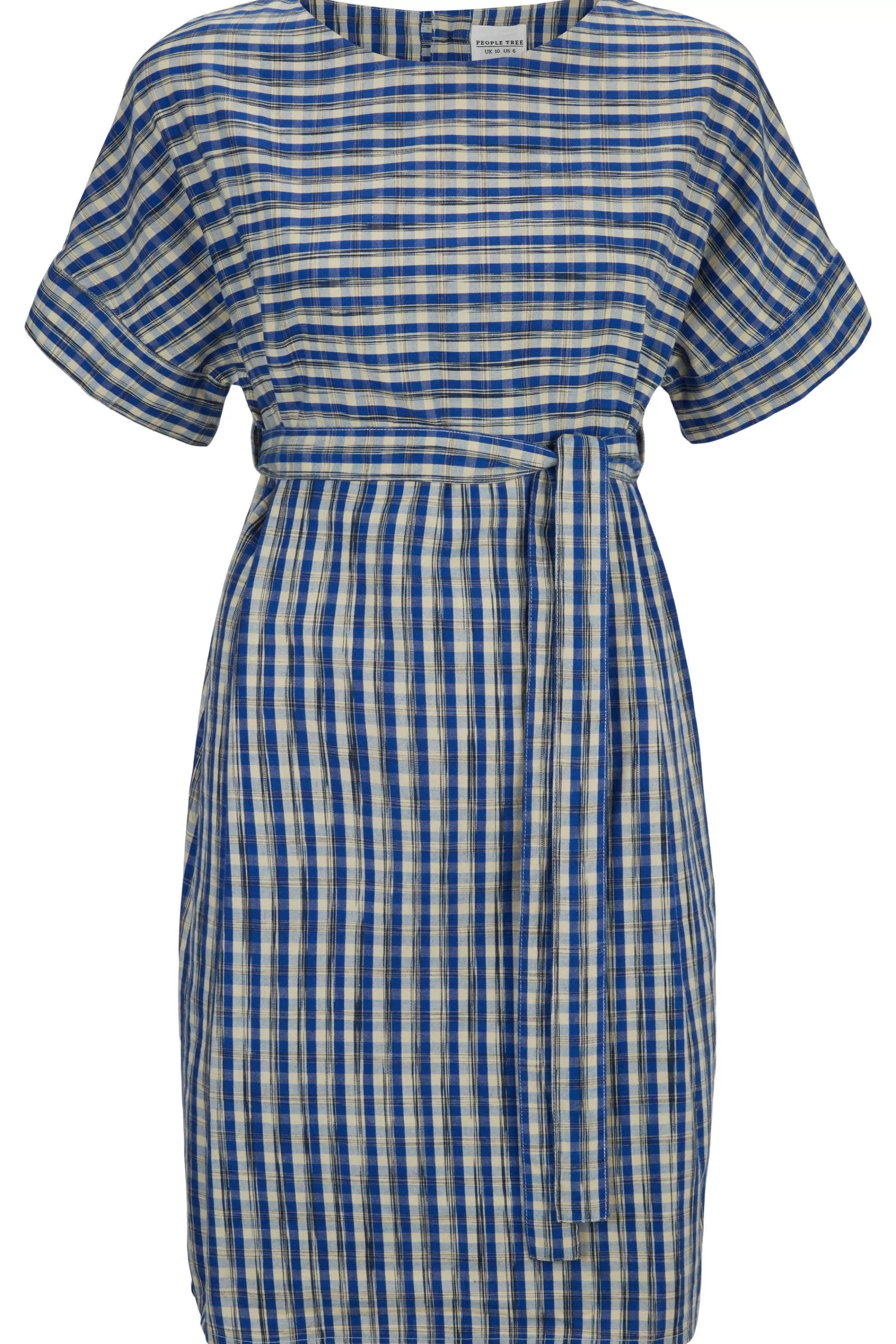 People Tree Dresses^Christabel Ikat Dress In Blue Check