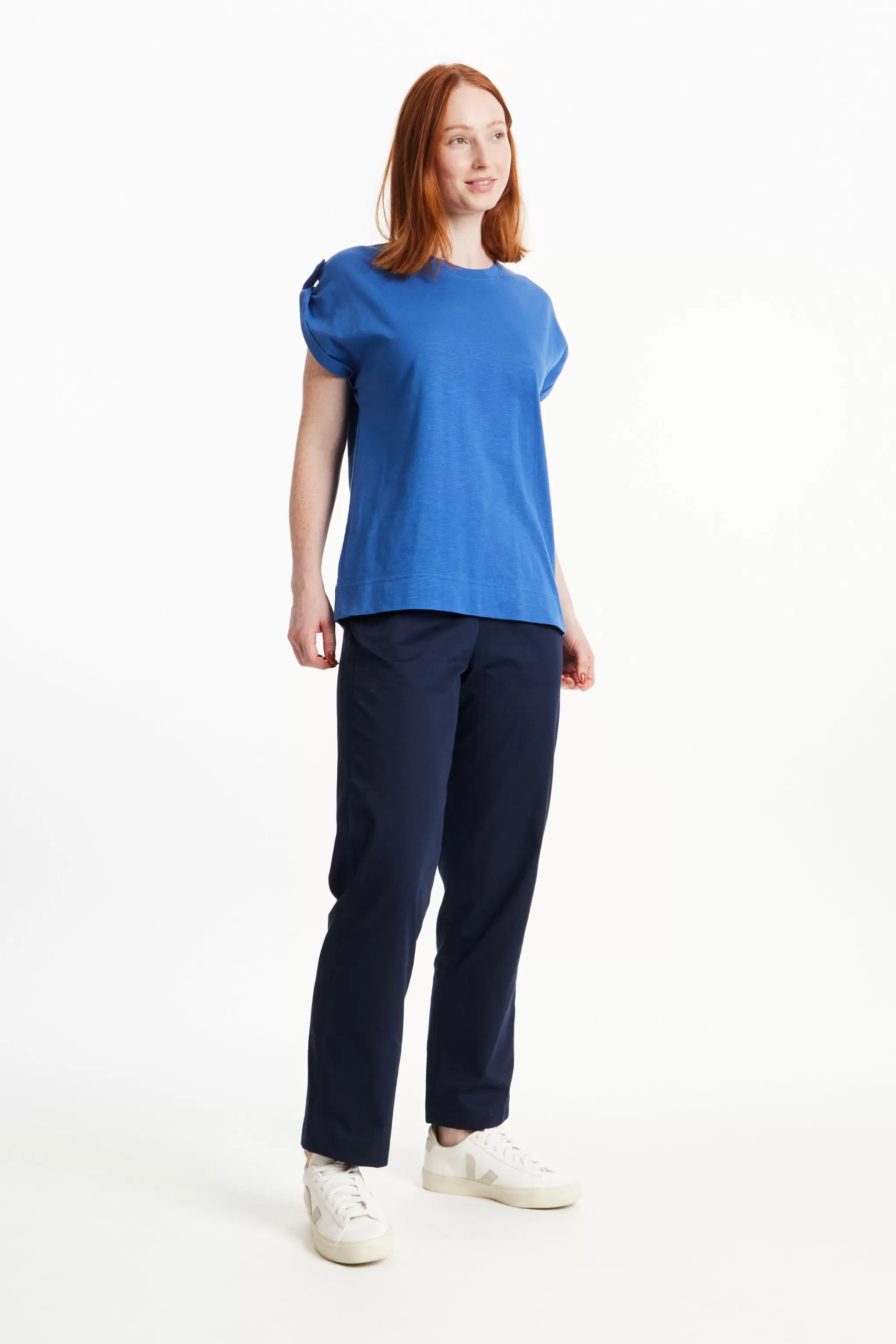 People Tree Tops^Jayne Slub Tee In Blue