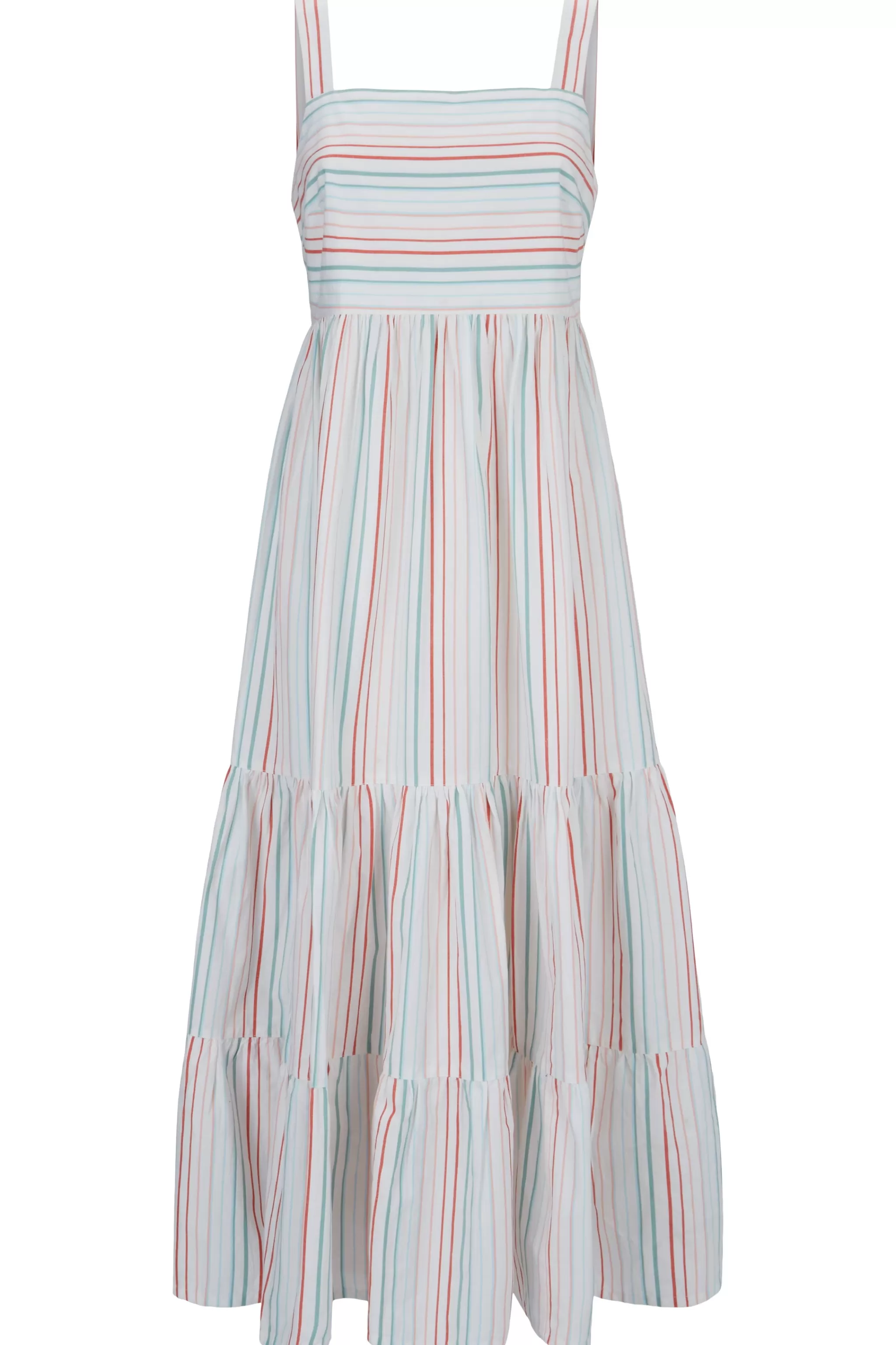 People Tree Dresses^Lea Striped Dress In Multi Coloured