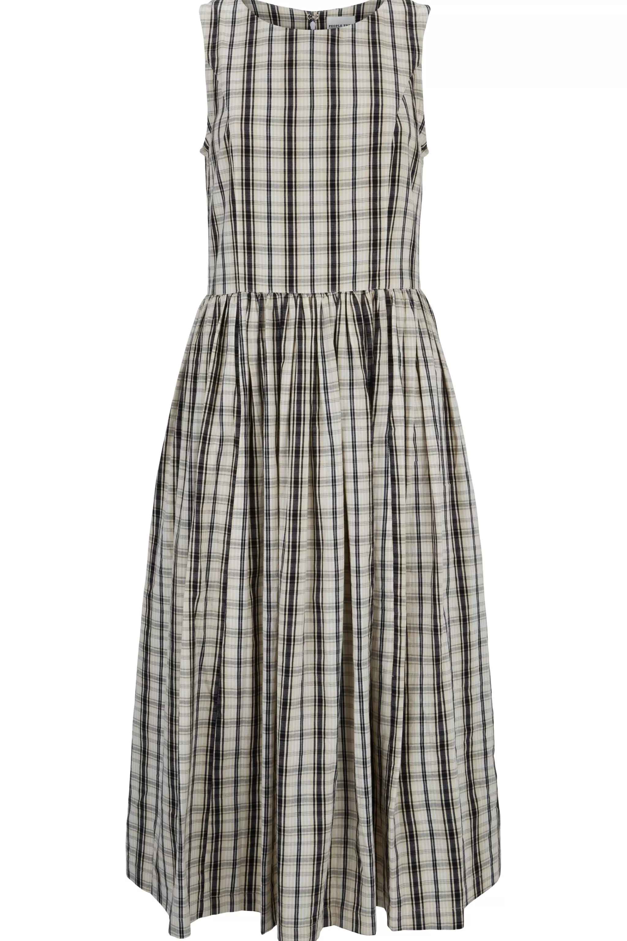 People Tree Dresses^Malin Checked Dress In Black Check