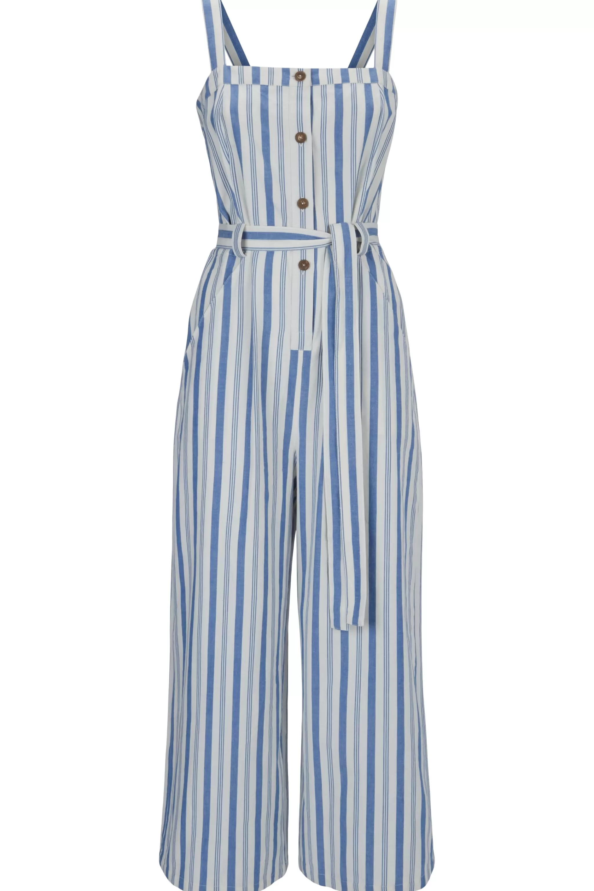 People Tree Jumpsuits & Dungarees^Rena Striped Jumpsuit In Blue Stripe