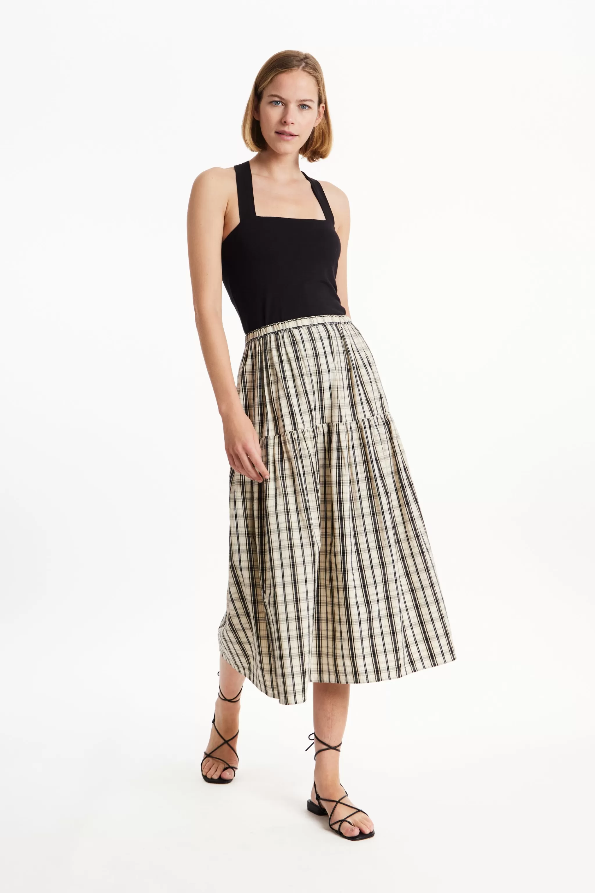 People Tree Skirts^Ulla Checked Skirt In Black Check